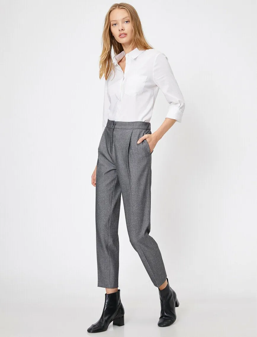 16312 Grey Patterned Trousers