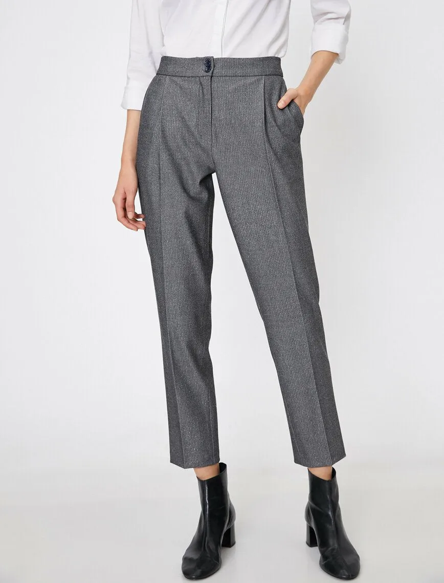 16312 Grey Patterned Trousers