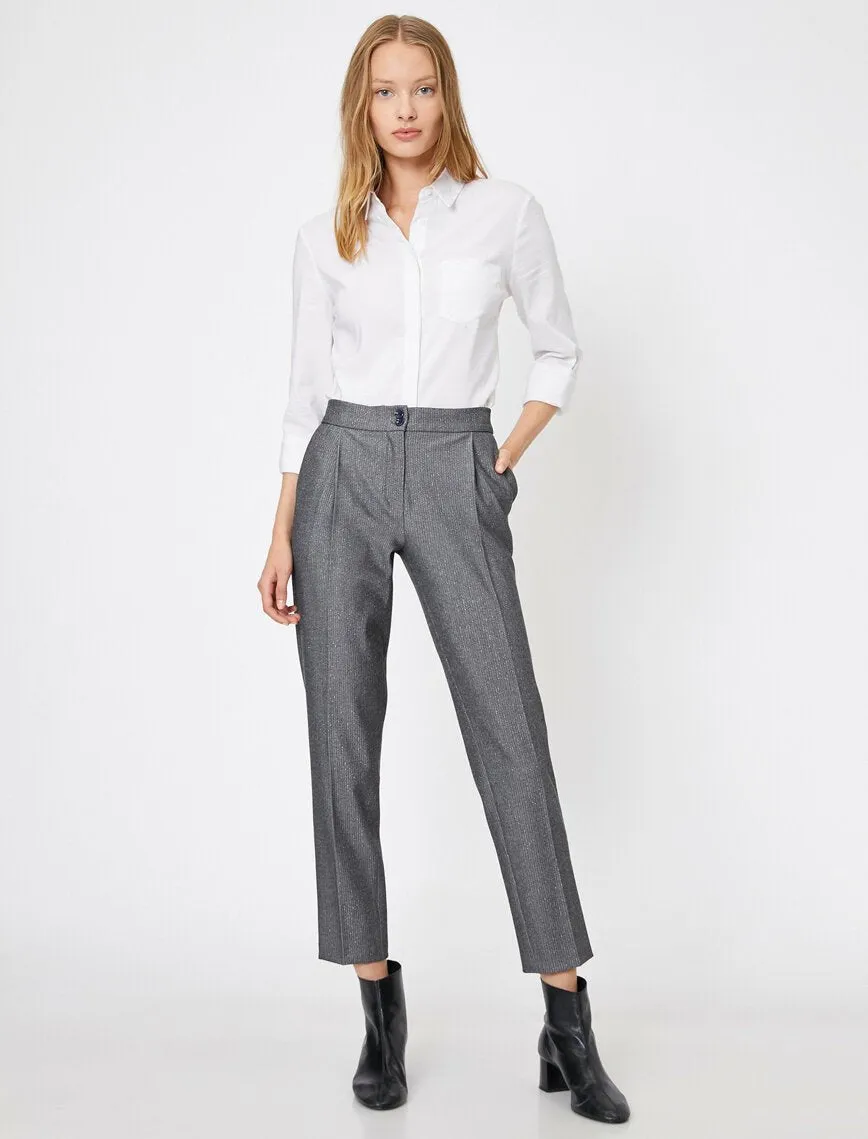 16312 Grey Patterned Trousers