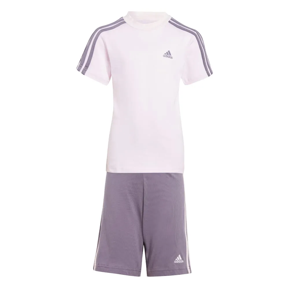 adidas Essentials 3 Stripes Tee and Short Kid's Set