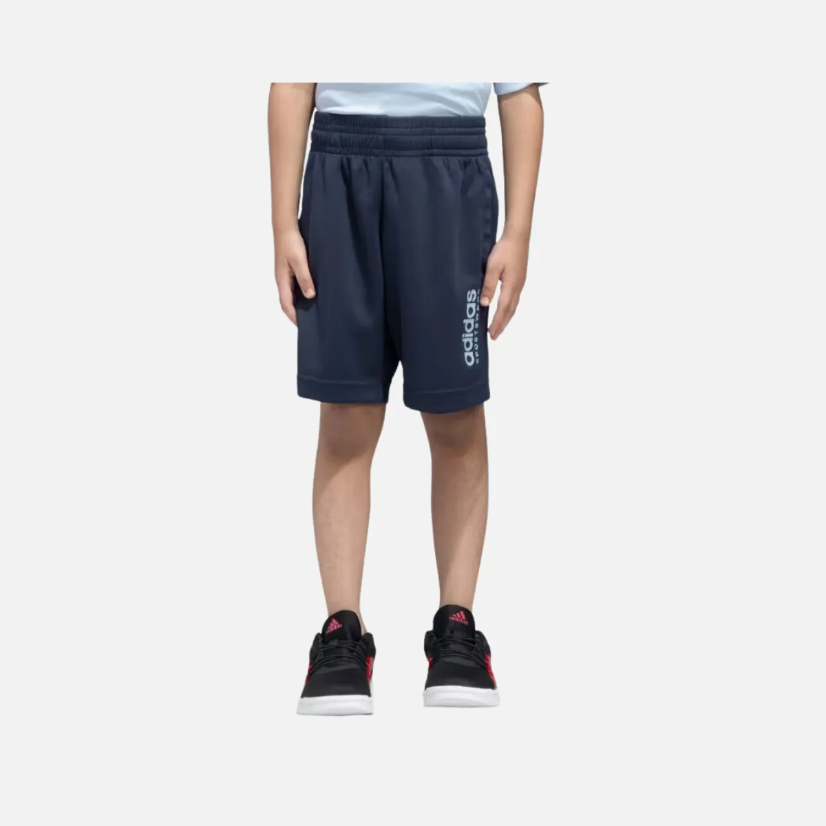 Adidas Kids Boy Linear Graphics Shorts (7-16 Years) -Legend Ink