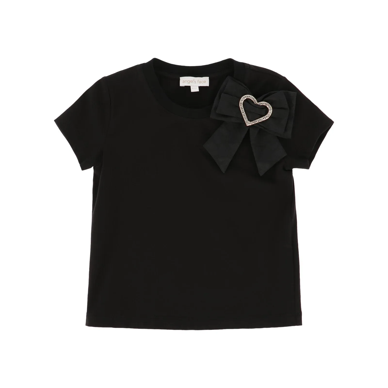 Angel's Face Girls Atlas Black Bow Shirt