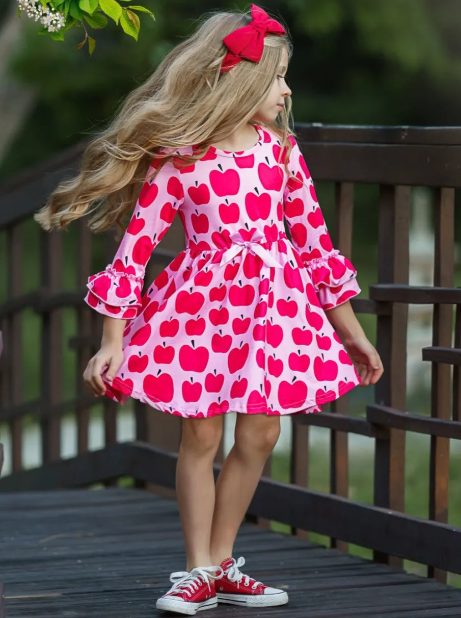 Apple Vision Hi-Lo Ruffle Dress