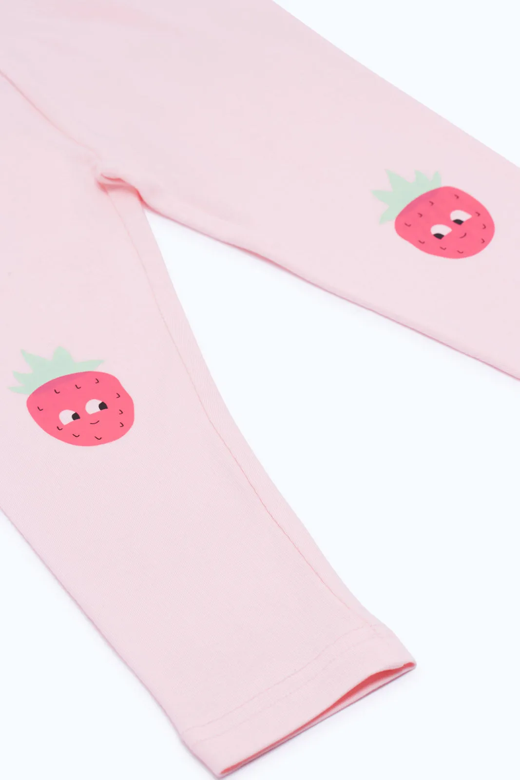 Baby Girls Pink Strawberry Printed Legging