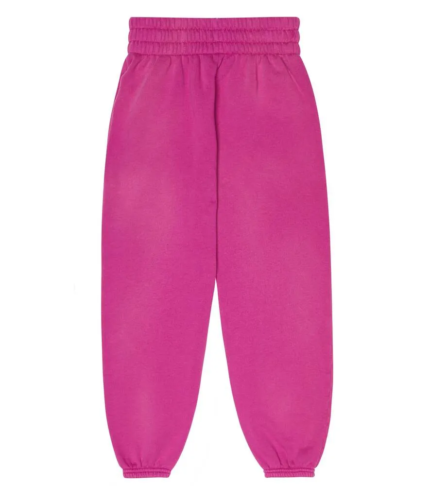 Balenciaga Kids Cotton Logo Sweatpants, Pink