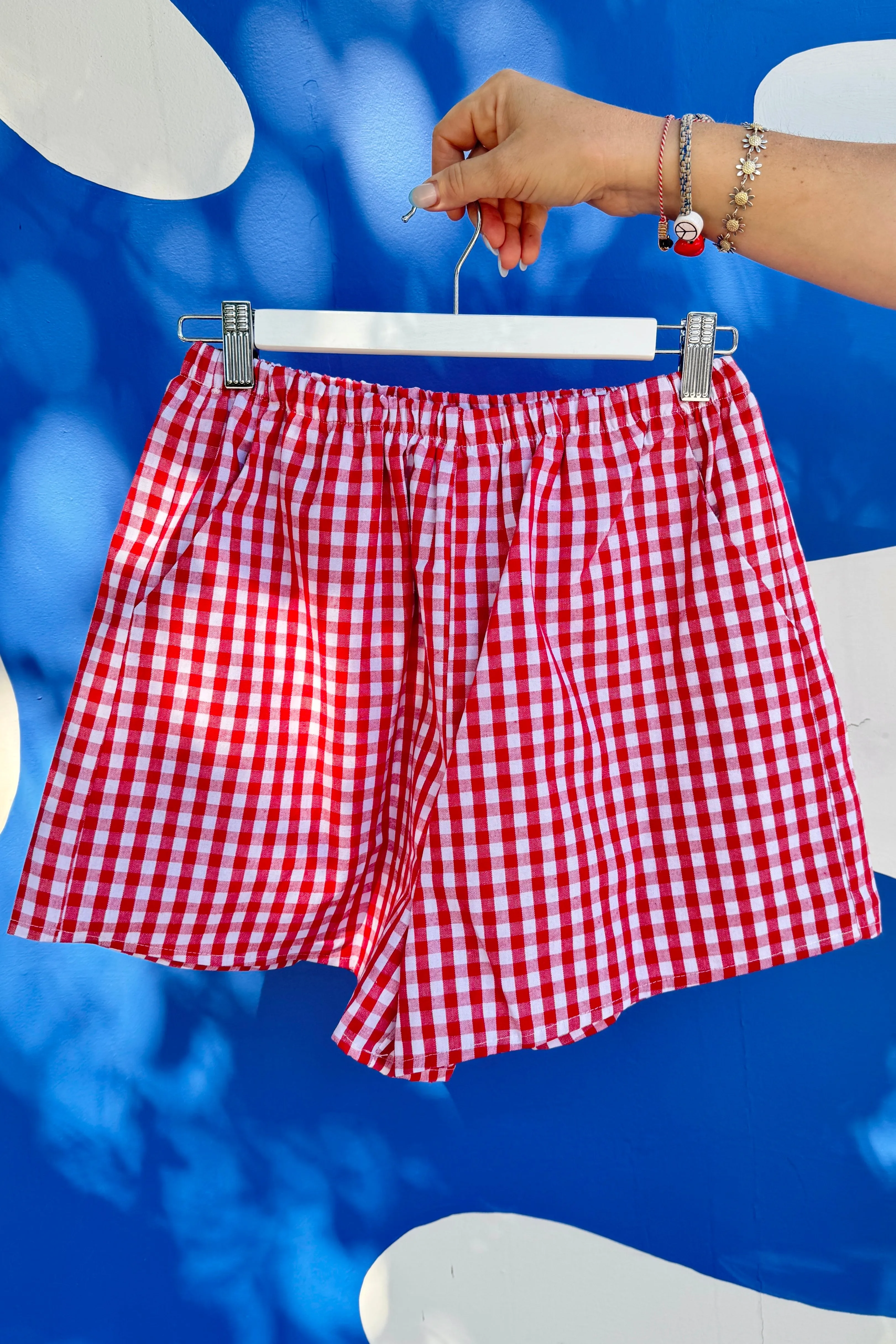 Bergen Gingham Shorts, Red