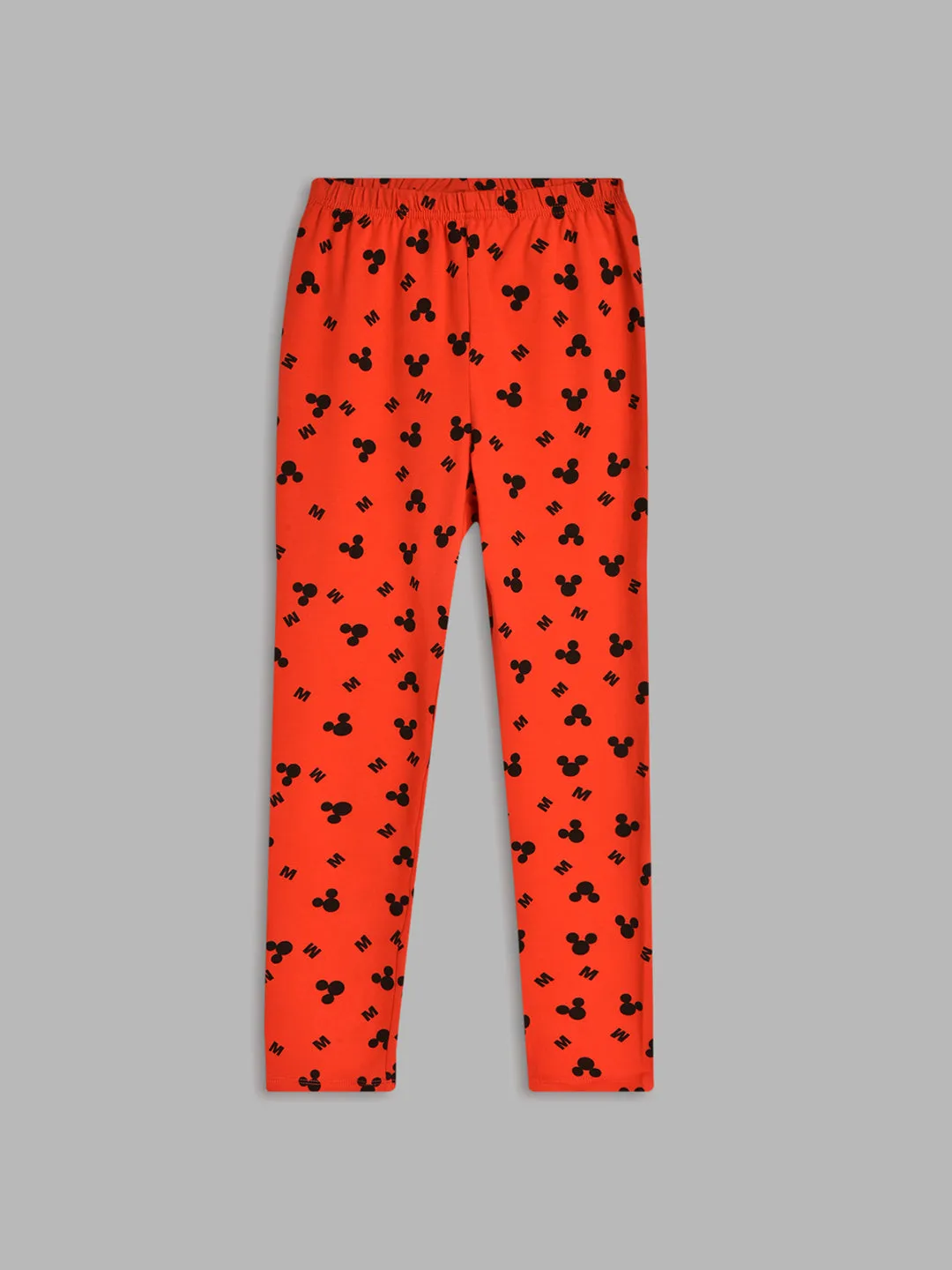 Blue Giraffe Girls Red Printed Regular Fit Legging