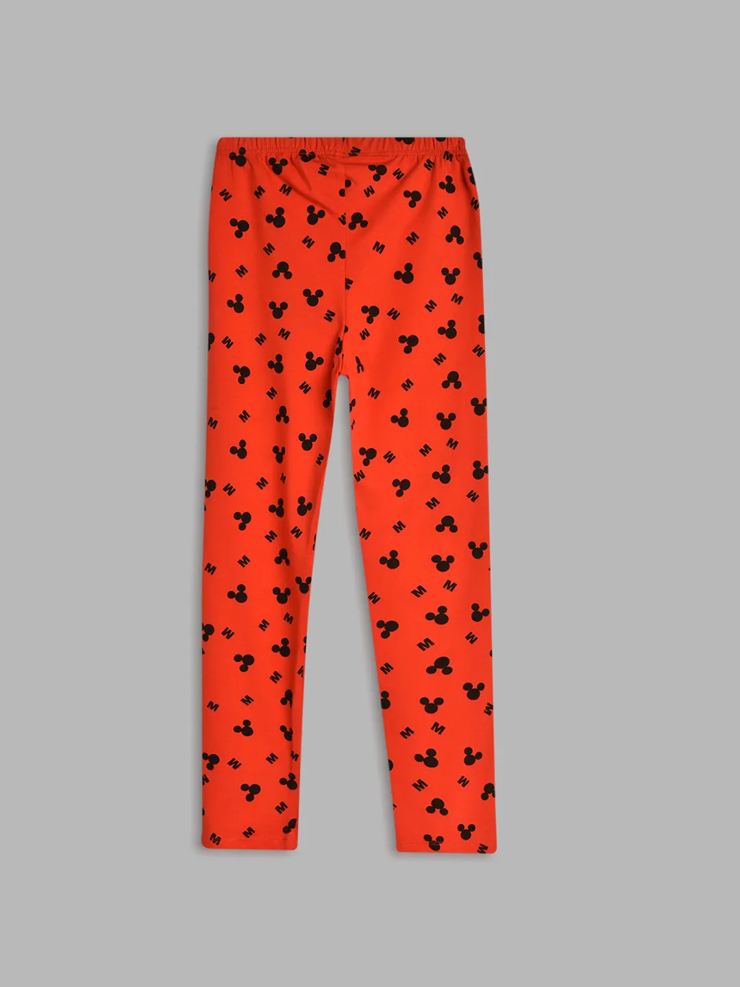 Blue Giraffe Girls Red Printed Regular Fit Legging