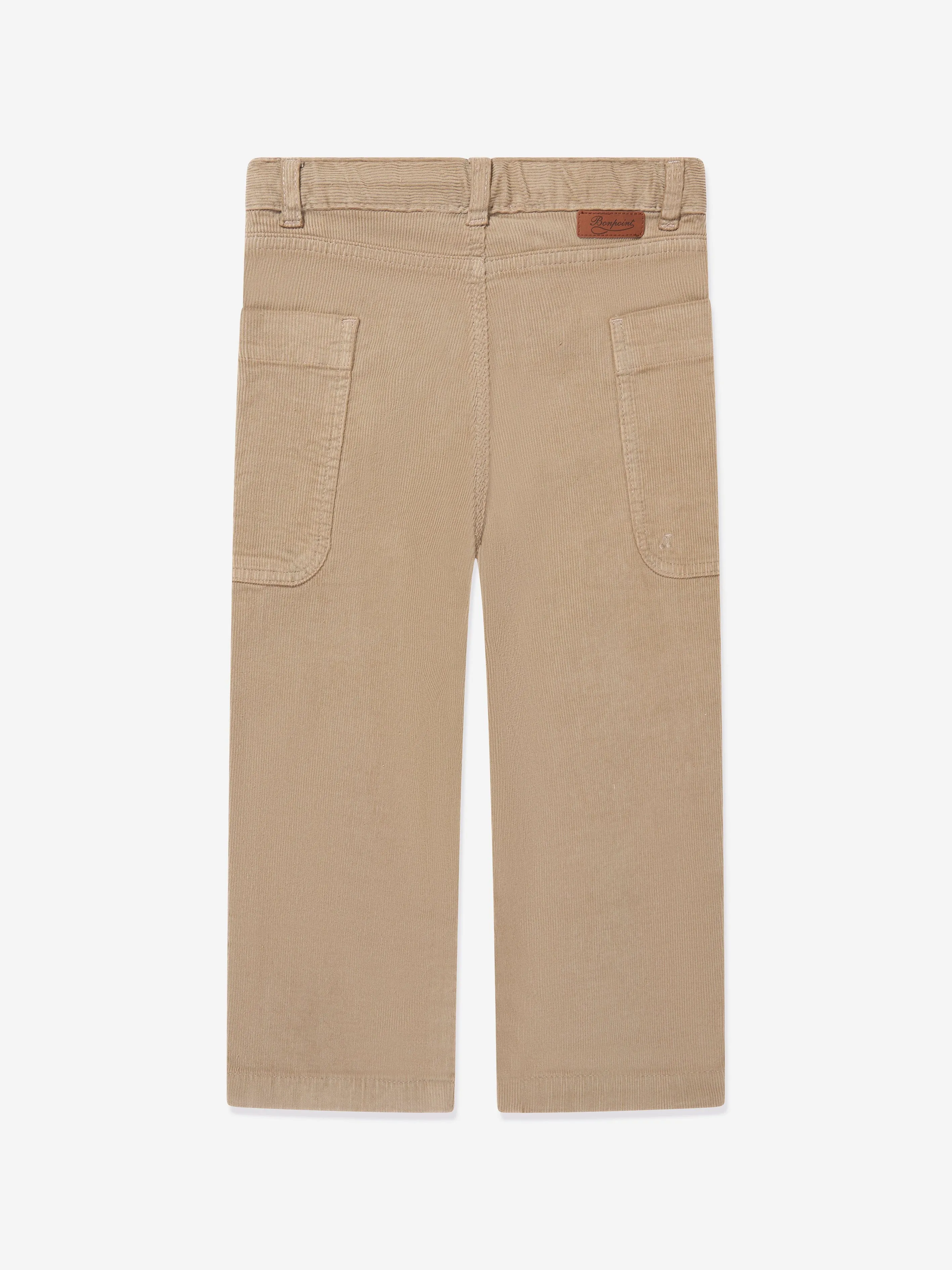 Bonpoint Girls Looping Trousers in Beige