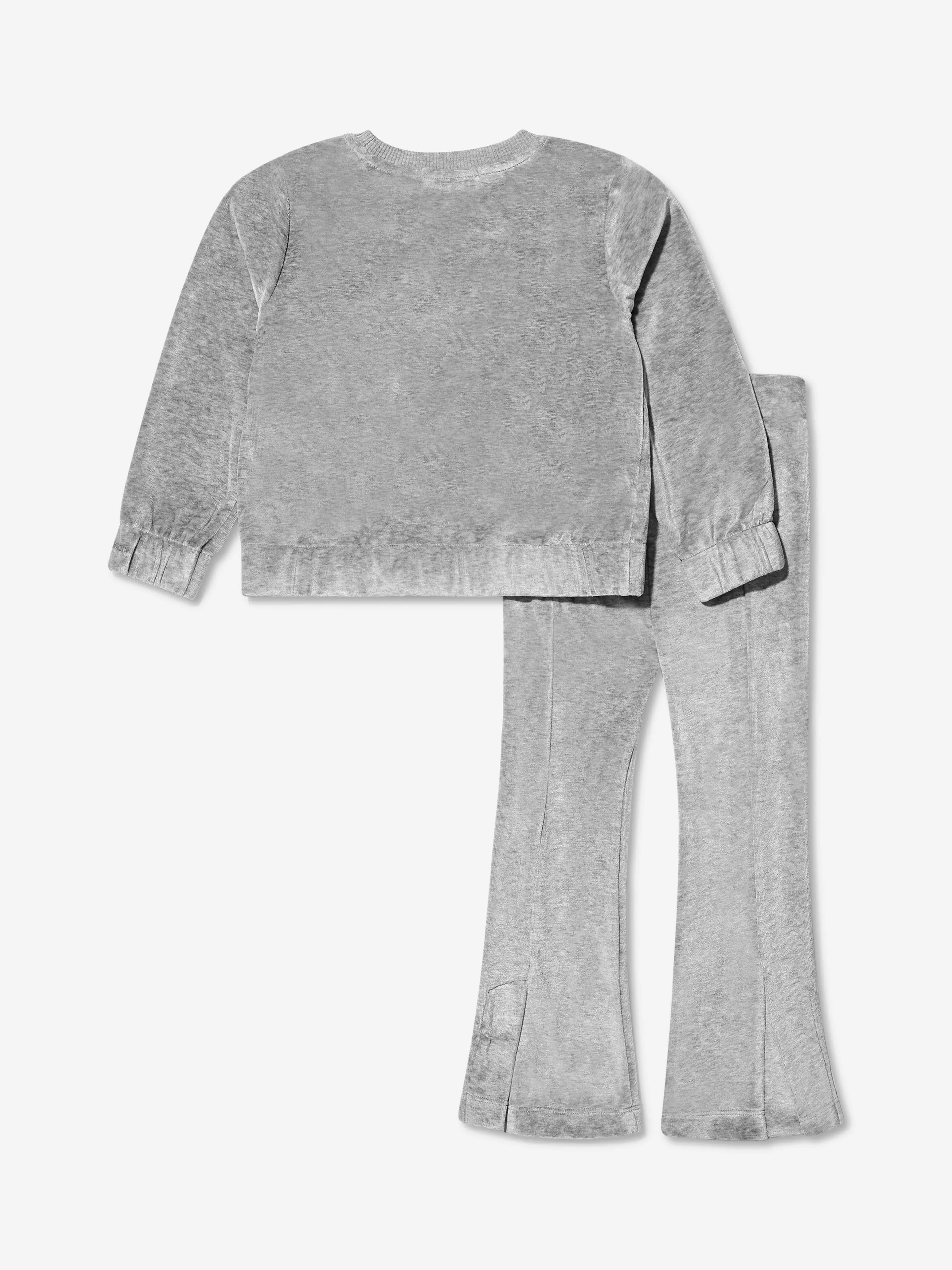 Calvin Klein Girls Monogram Velour Flare Tracksuit