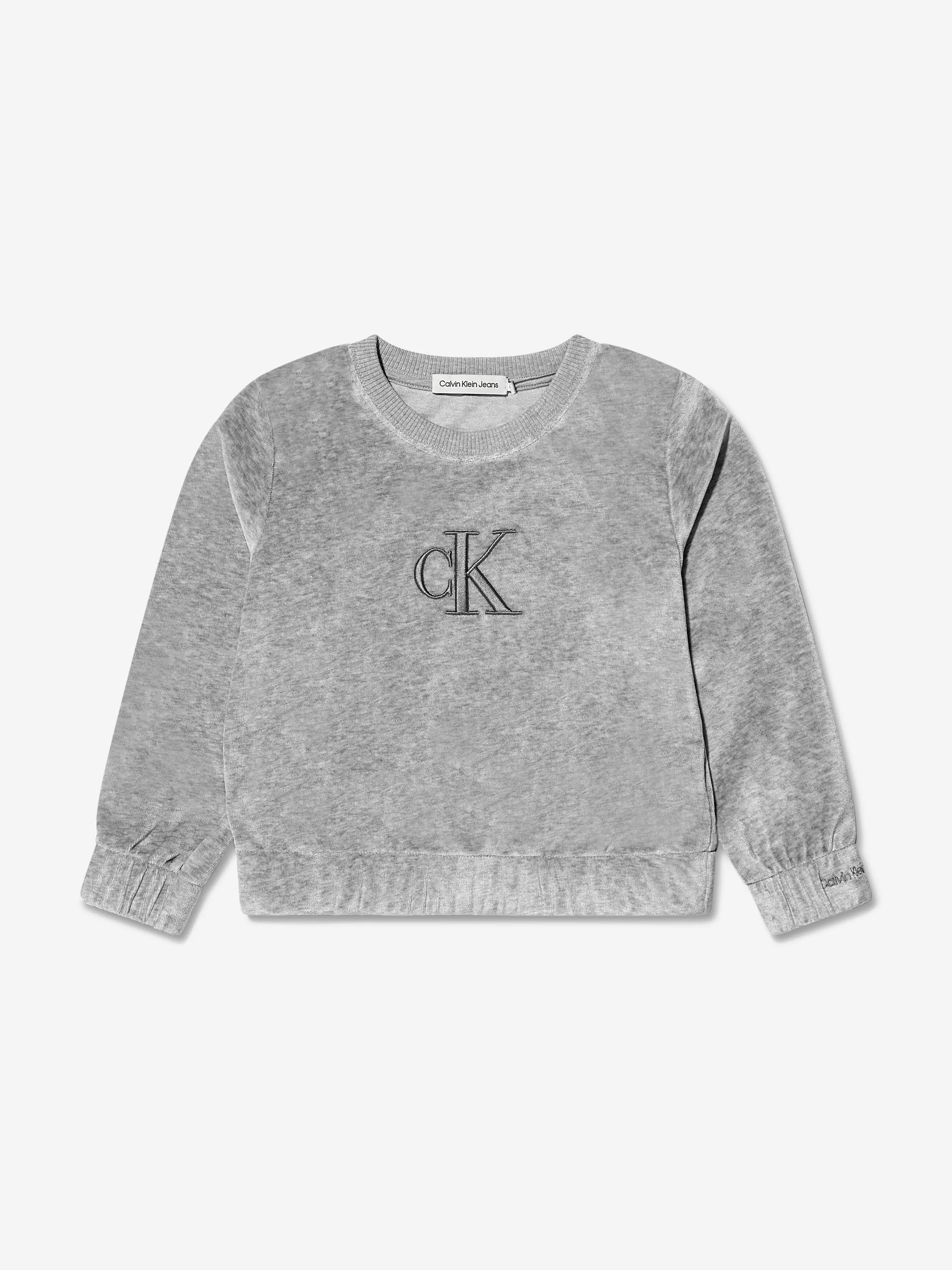 Calvin Klein Girls Monogram Velour Flare Tracksuit