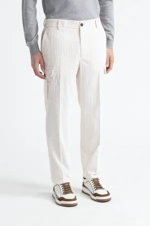 Cotton velvet chino trousers