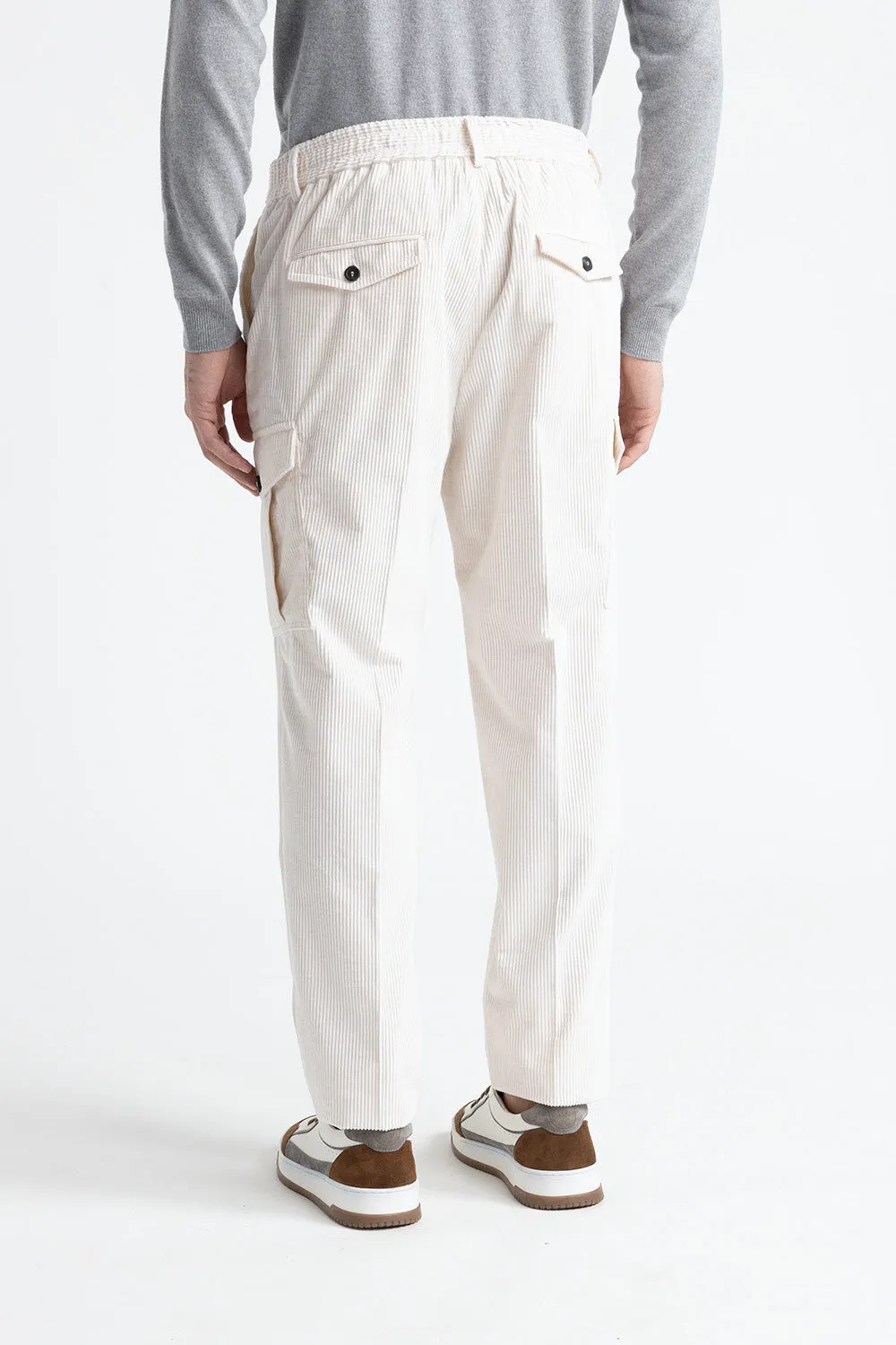 Cotton velvet chino trousers