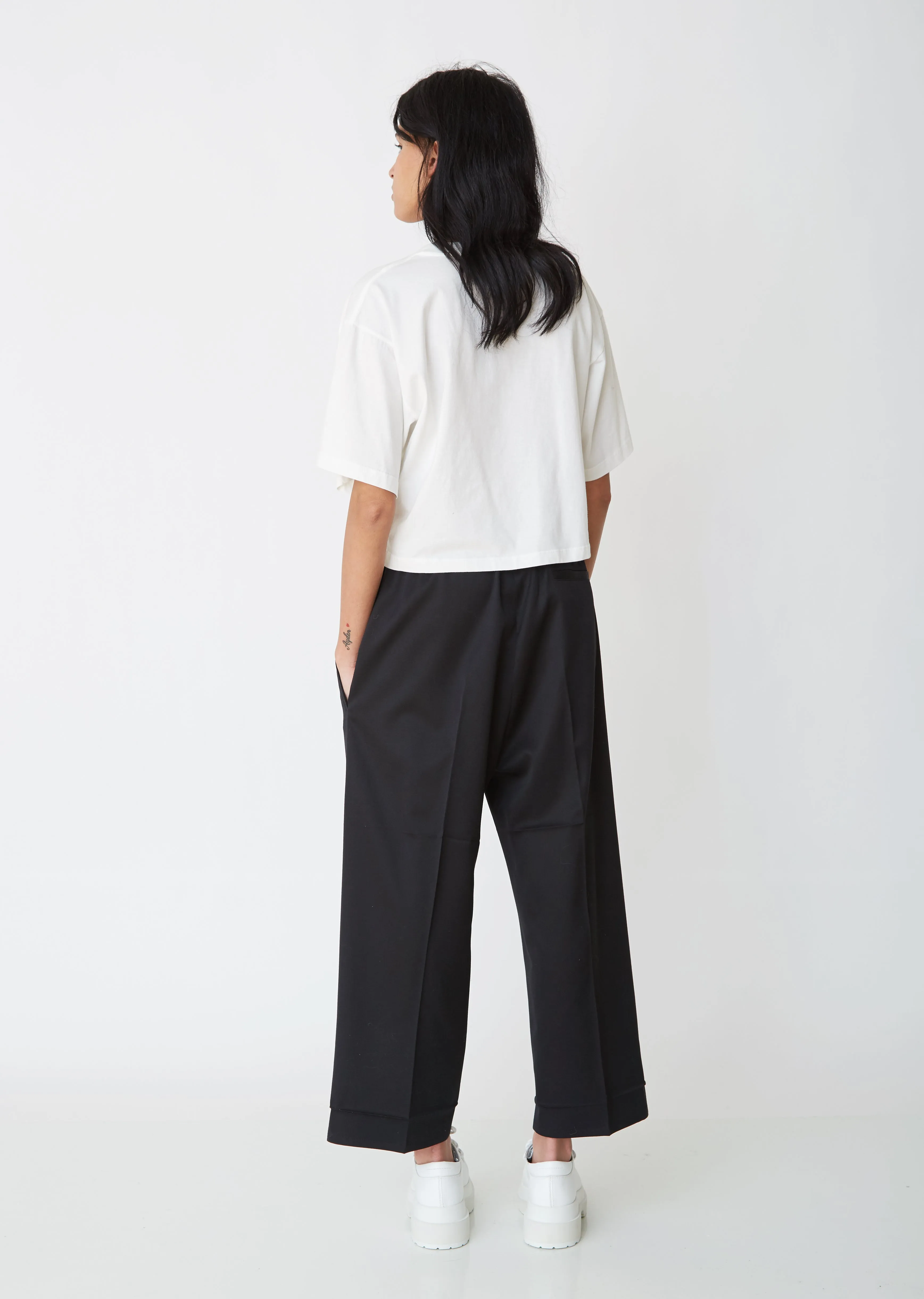 Cropped Wide Leg Trousers