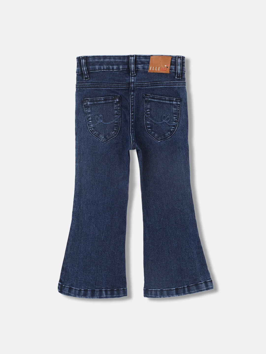 Elle Girls Solid Flared Jeans