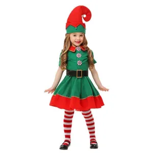 Fancydresswale Christmas elf dress santa costume for Girls and women