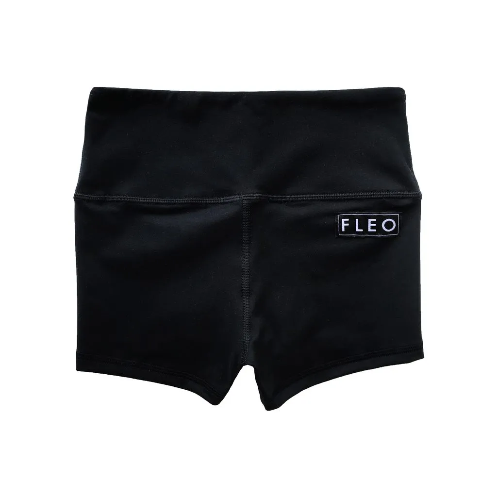 FLEO Black Shorts (High-rise Original)