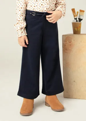 Girl wide leg pants with tie waist