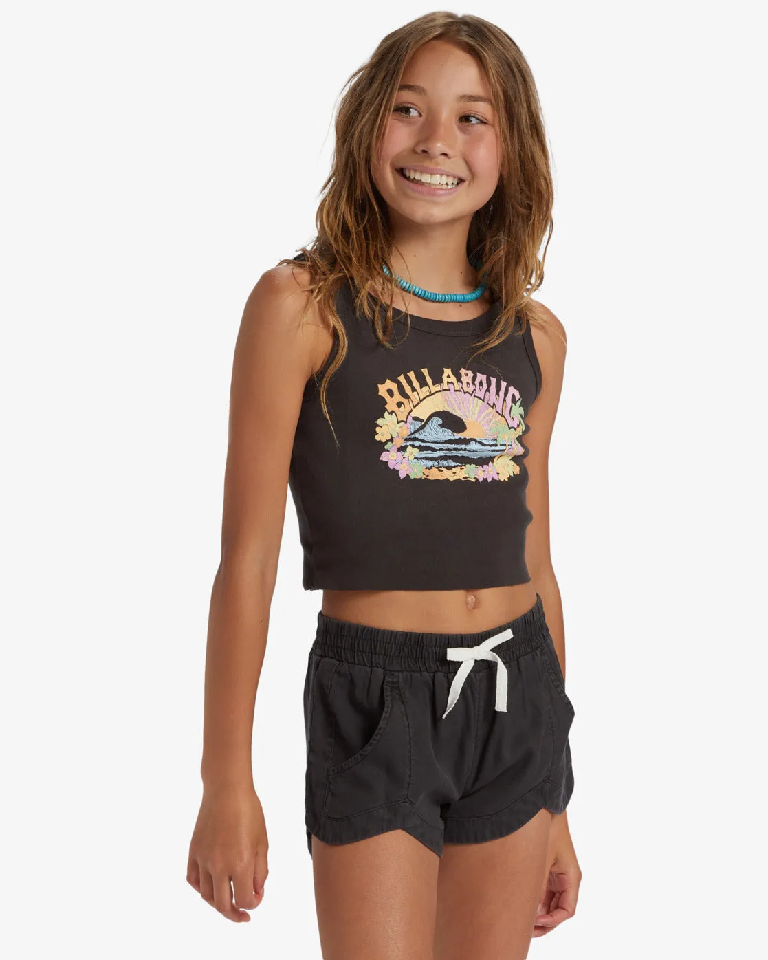 Girl's Mad For You Shorts - Off Black - Off Black