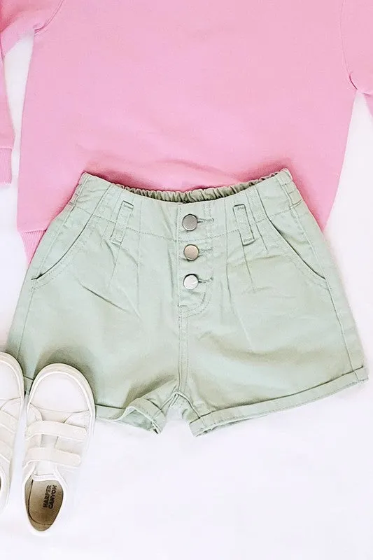 Girls Paper Bag Shorts