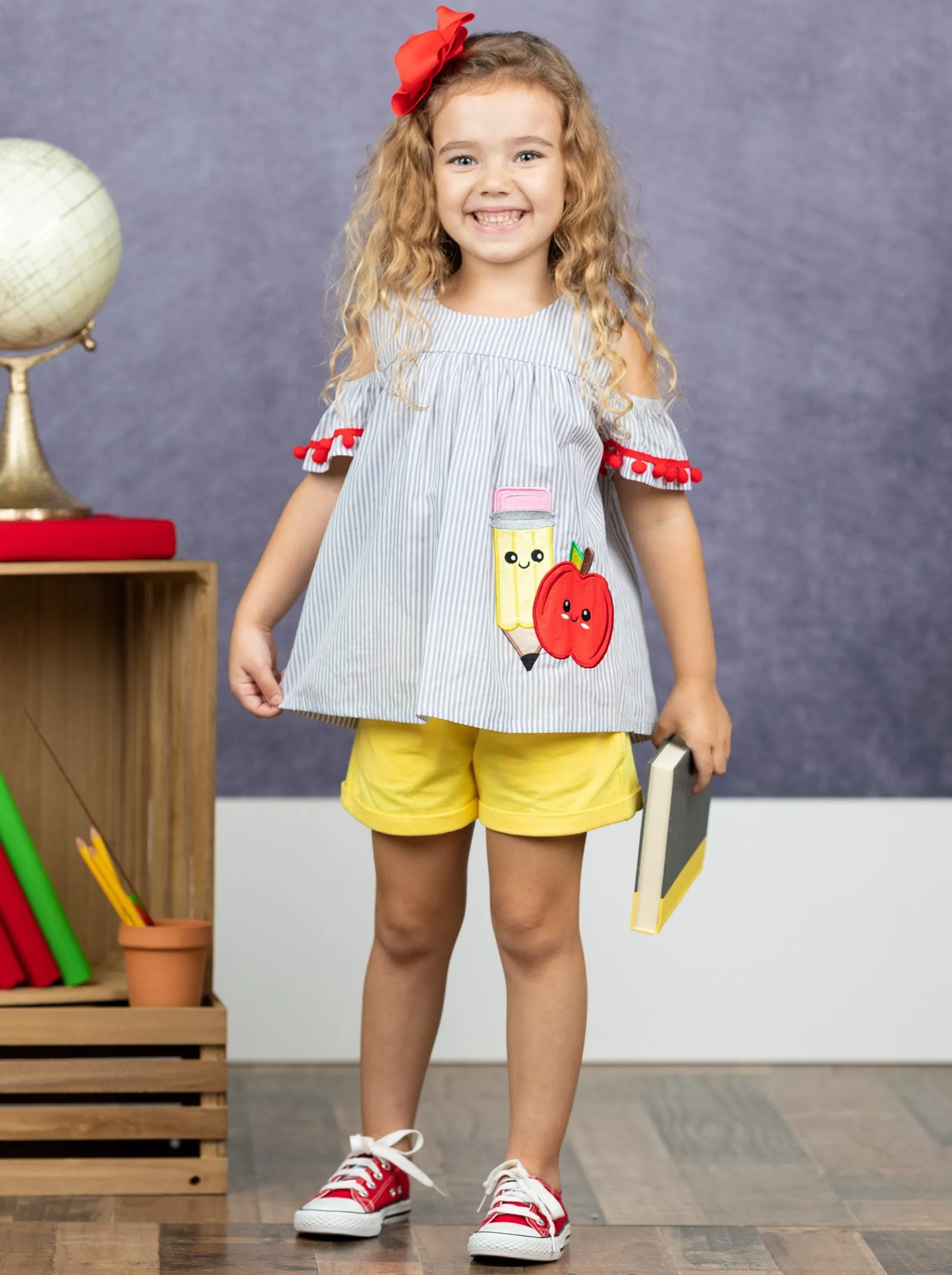 Girls Smart Apple Top with Short Set