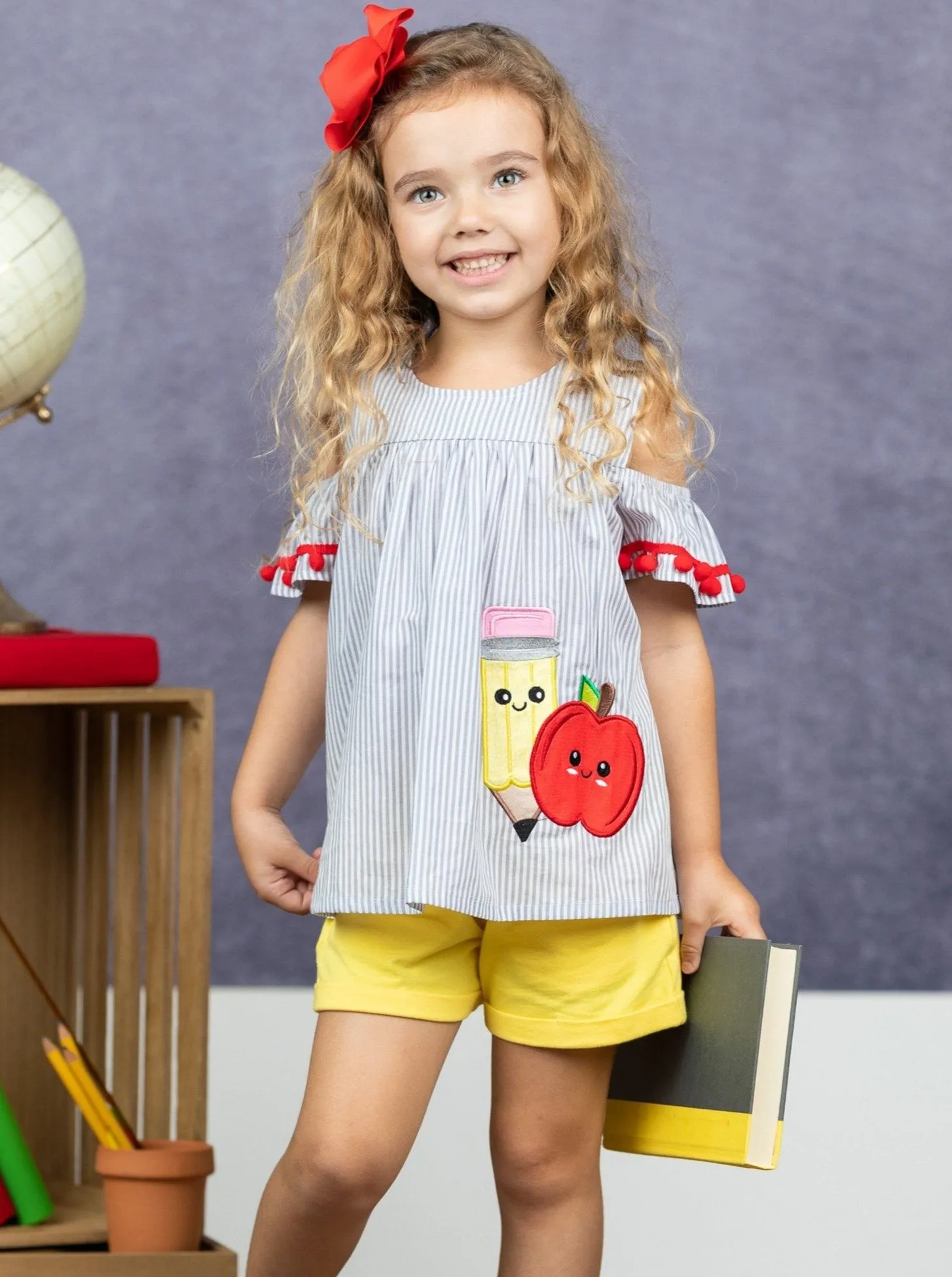 Girls Smart Apple Top with Short Set