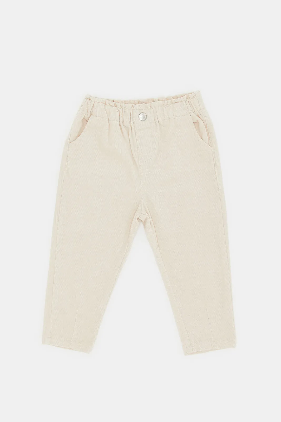 Infant Girls Cream Cord Wide leg Trouser