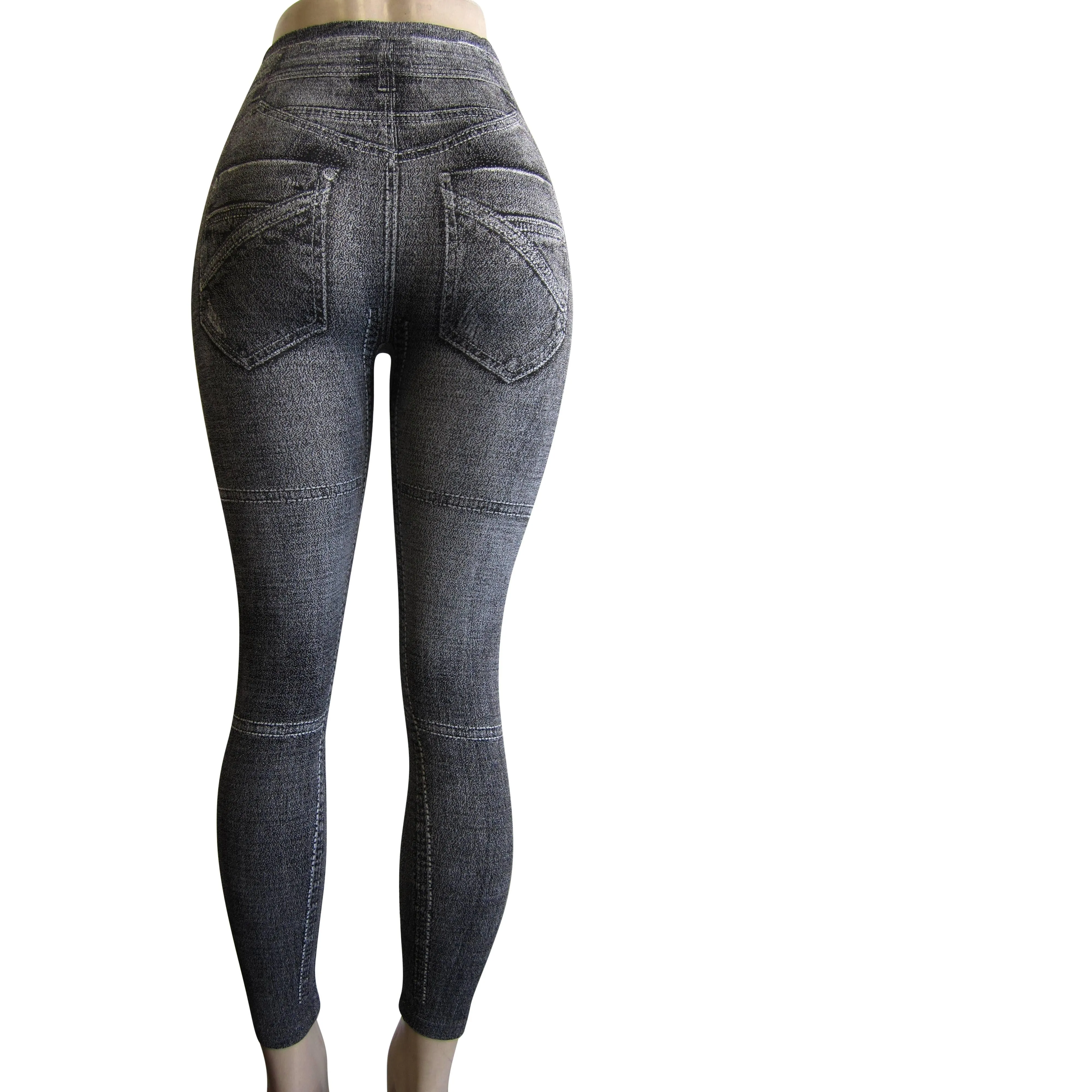 Leggings - Printed Denim Look (FAB-983)