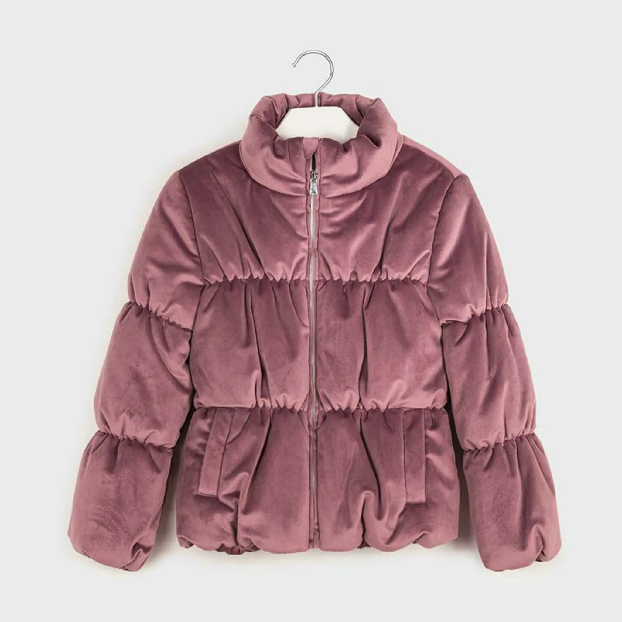 Mayoral Girls Mauve Velvet Coat