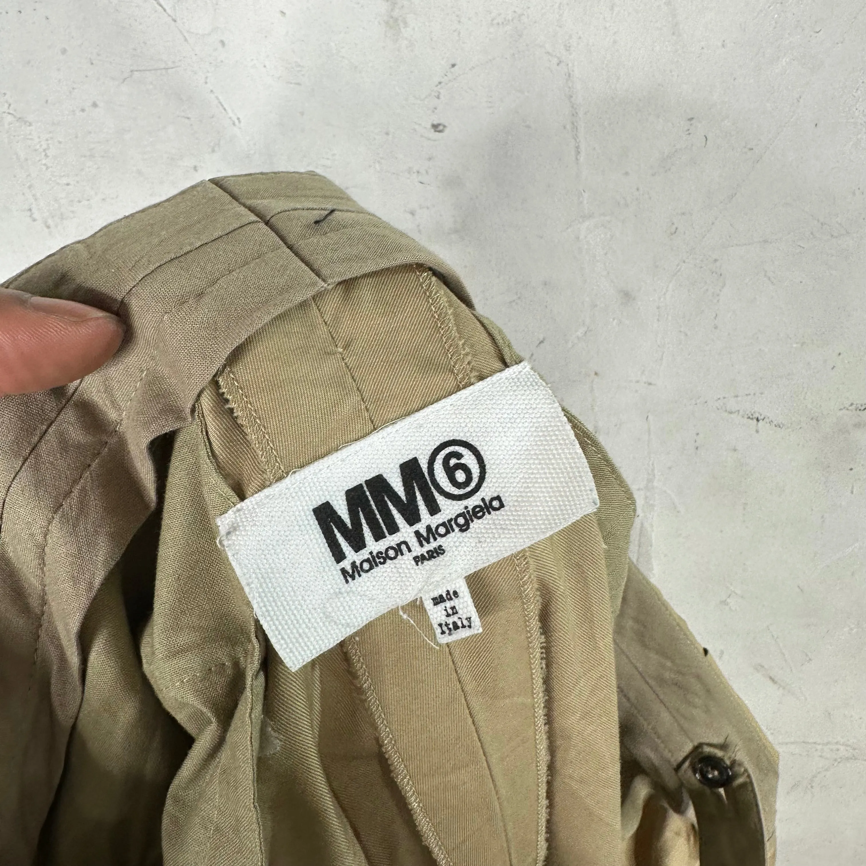 MM6 Wide Leg Tan Trousers