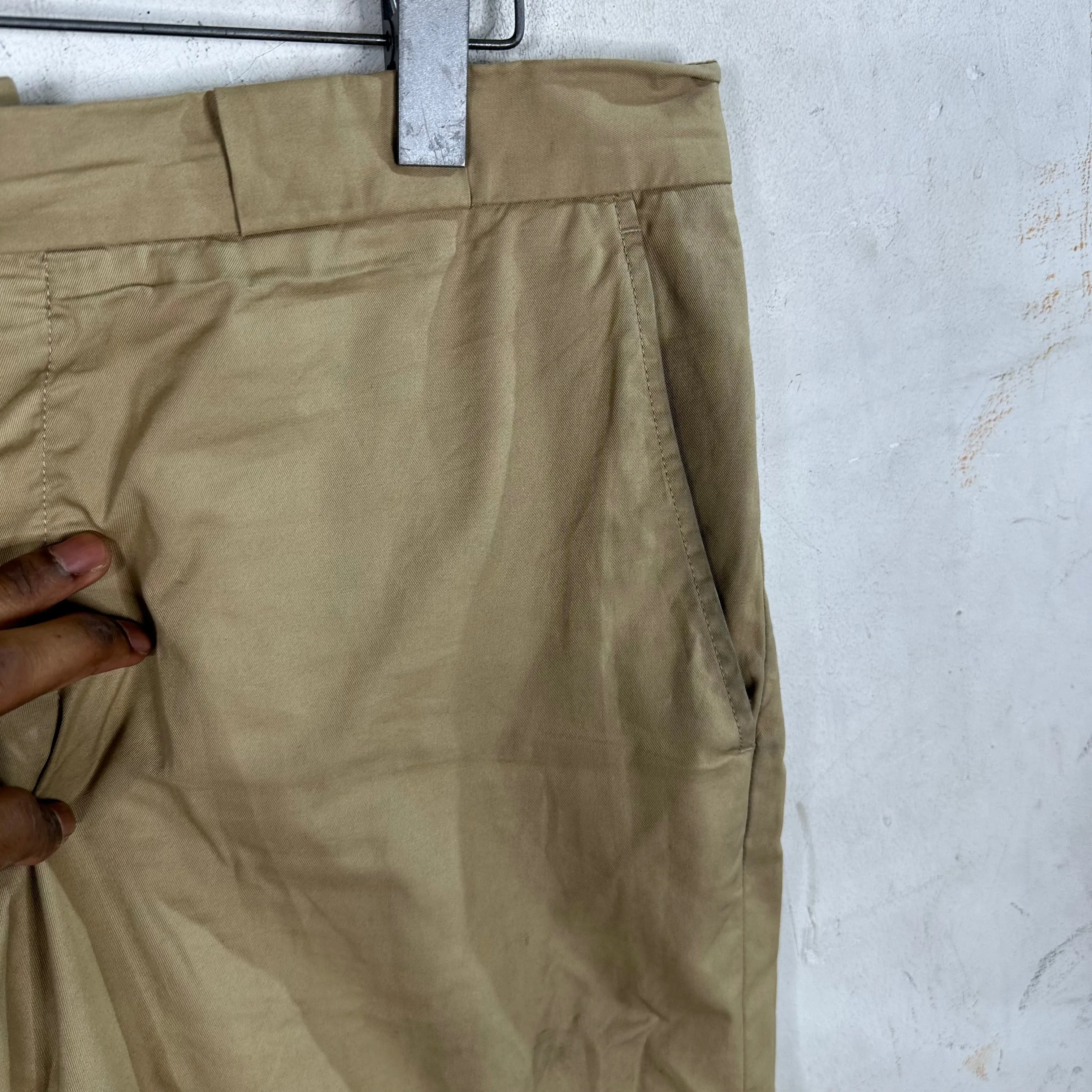 MM6 Wide Leg Tan Trousers