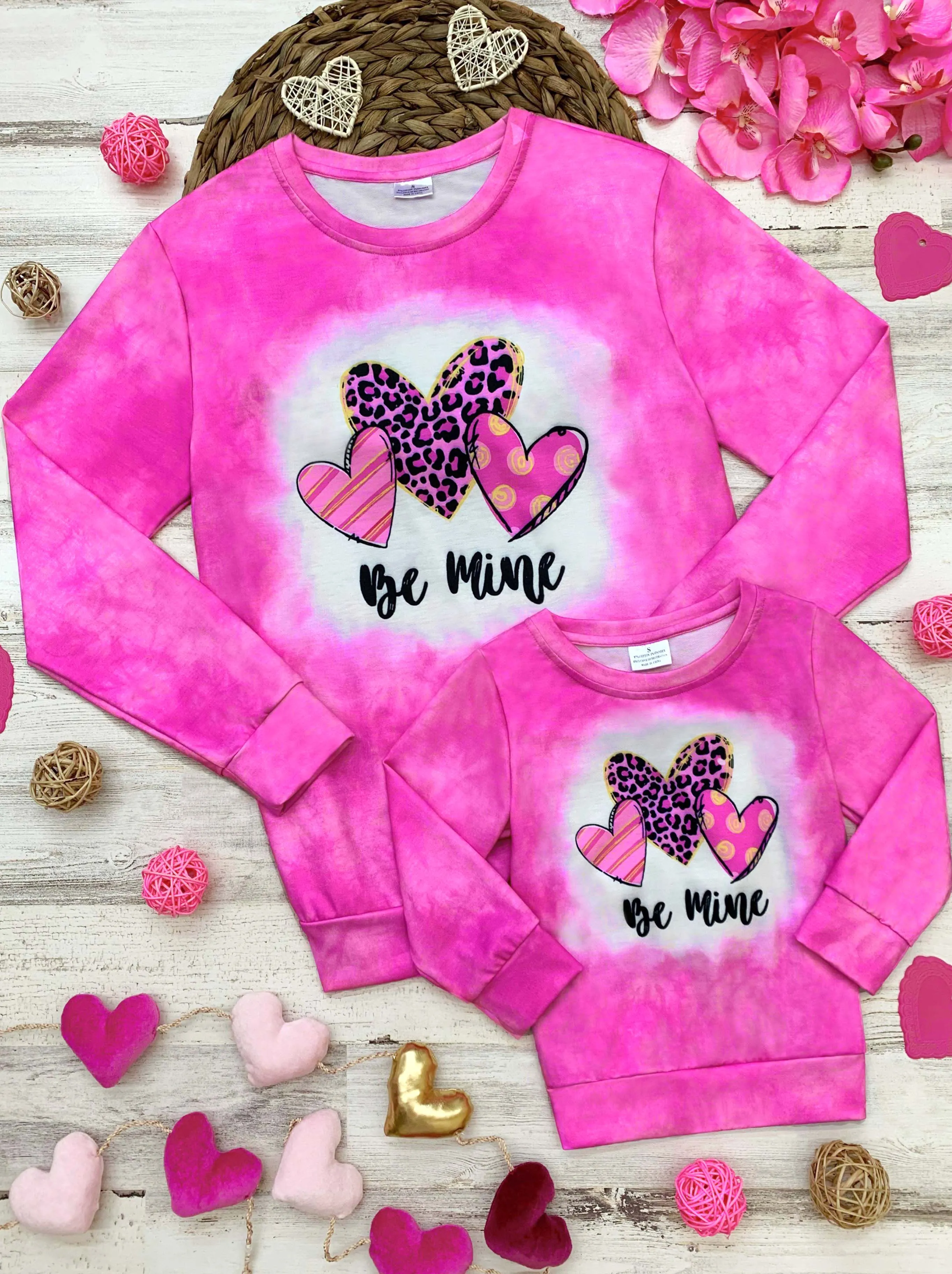 Mommy and Me Be Mine Tie Dye Top