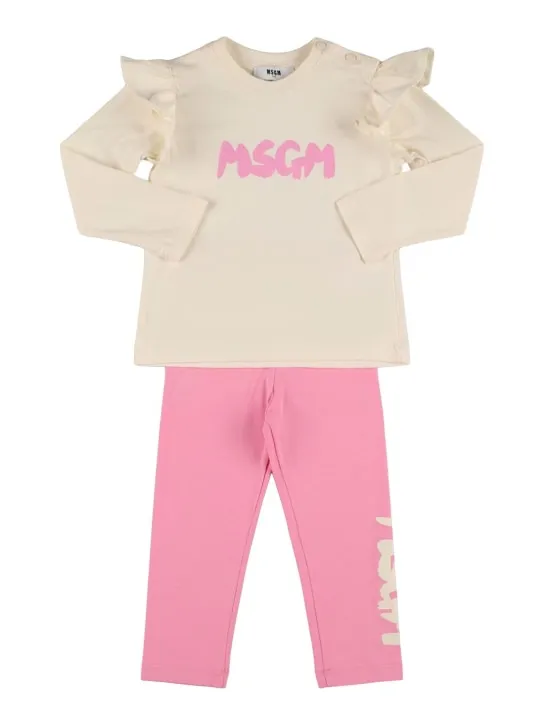 MSGM   Cotton jersey t-shirt &amp; leggings 