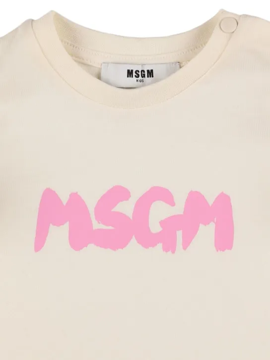 MSGM   Cotton jersey t-shirt &amp; leggings 