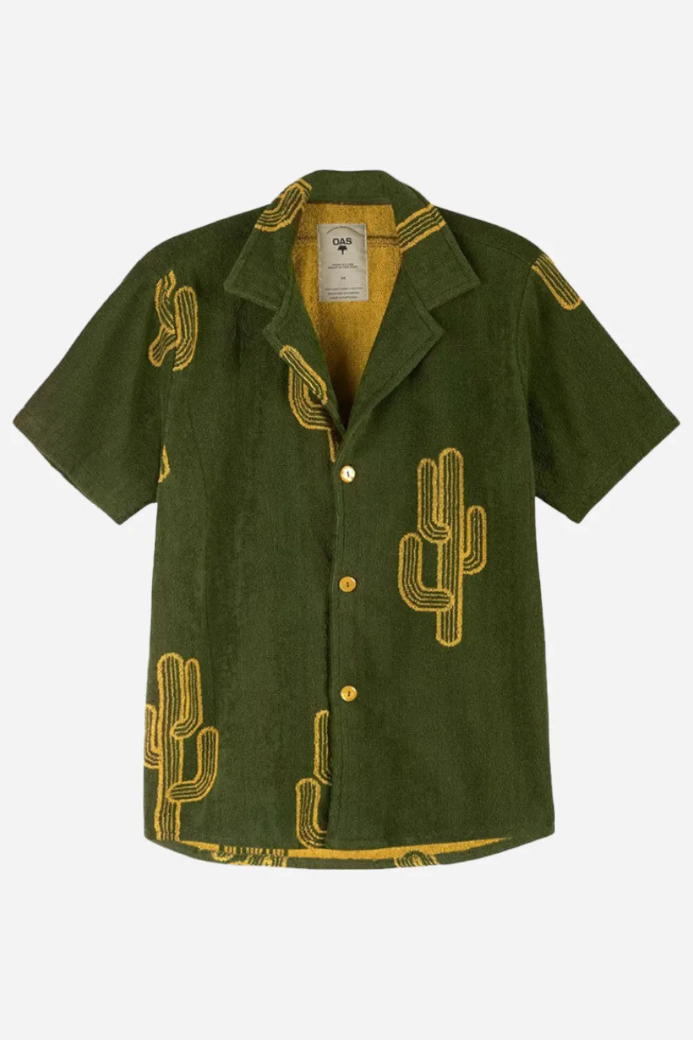 OAS Mezcal Cuba Terry Short Sleeve Shirt in Green