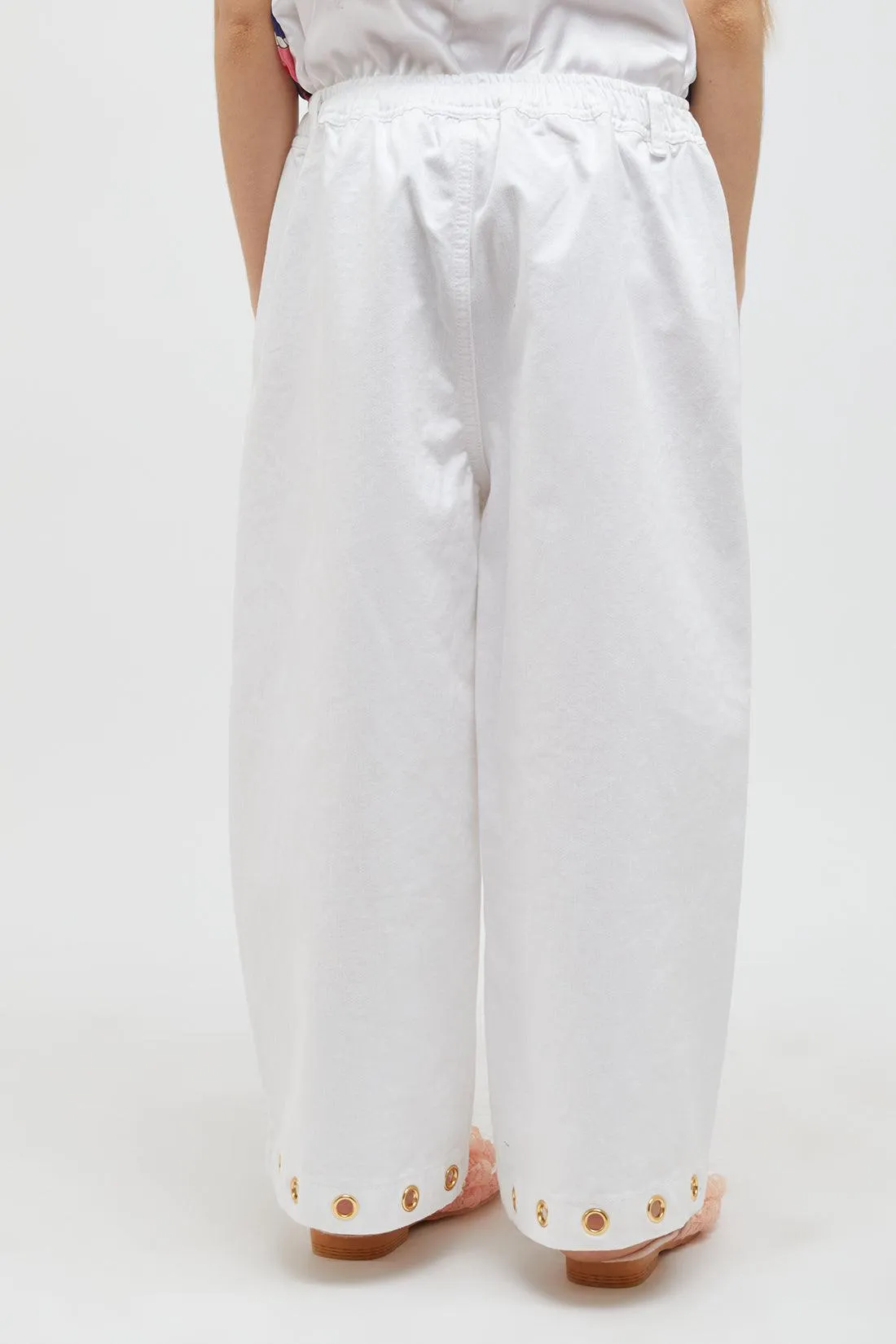 One Friday Off White Flared Trouser