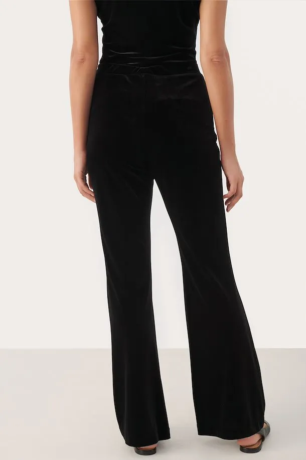 PART TWO DORELLAS BLACK VELVET TROUSERS