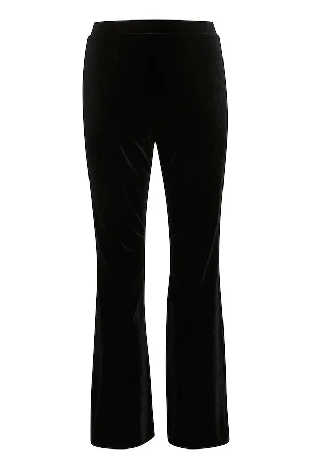 PART TWO DORELLAS BLACK VELVET TROUSERS