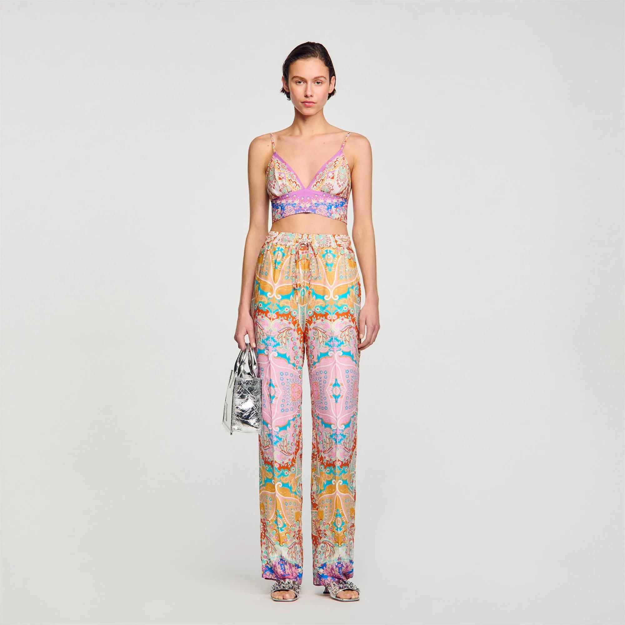 Patterned Floaty Trousers