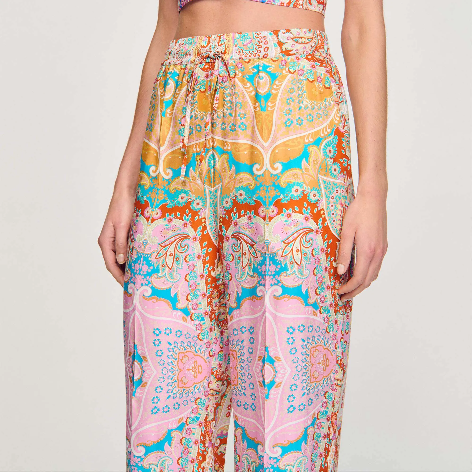 Patterned Floaty Trousers