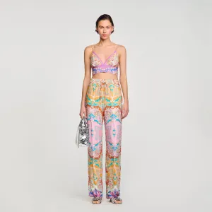 Patterned Floaty Trousers