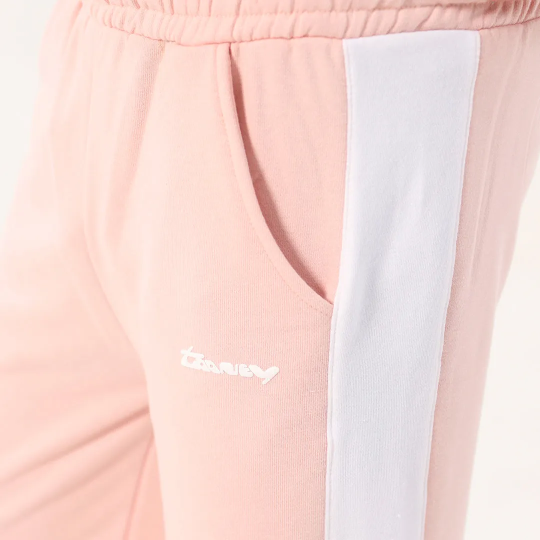 Pink Wide Leg Contrast Panel Unisex Trouser