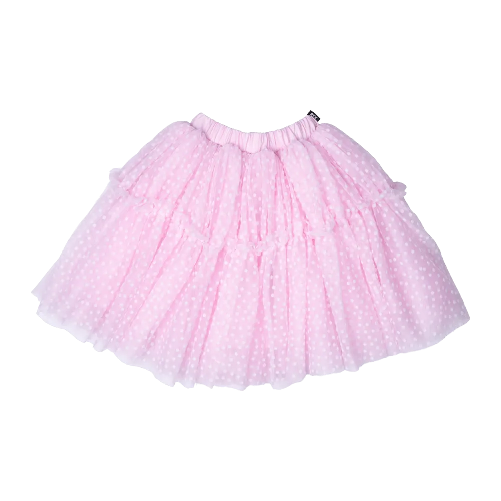 ROCK YOUR BABY PINK POLKA DOT TULLE SKIRT