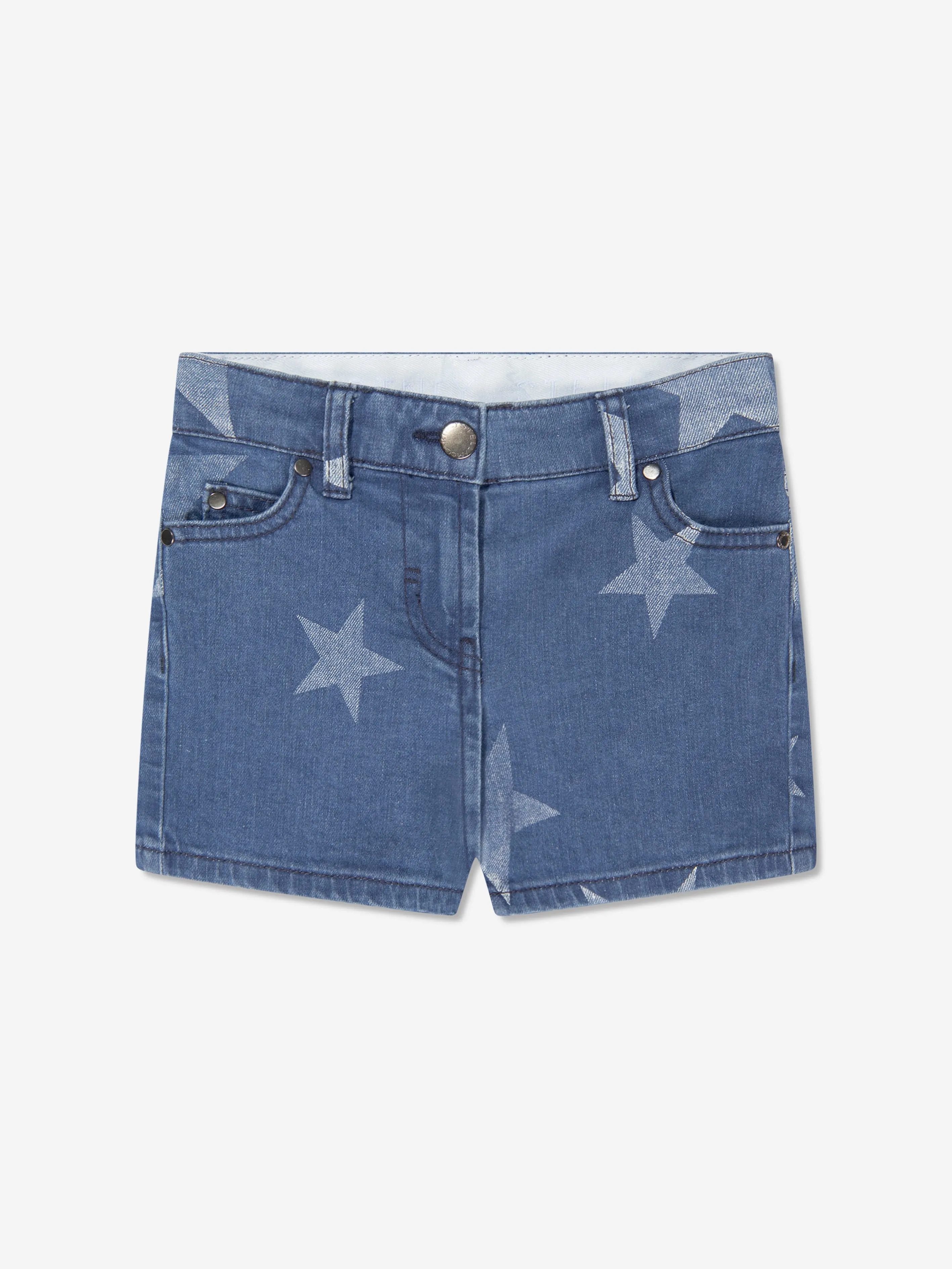 Stella McCartney Girls Star Denim Shorts in Blue