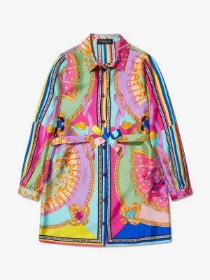 Versace Girls Silk Patterned Shirt Dress