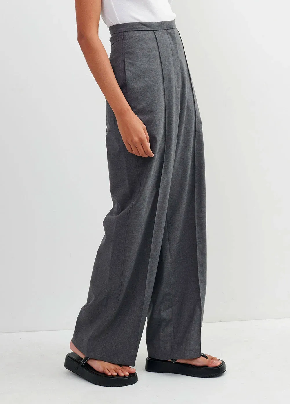 Wide-leg Business Trousers