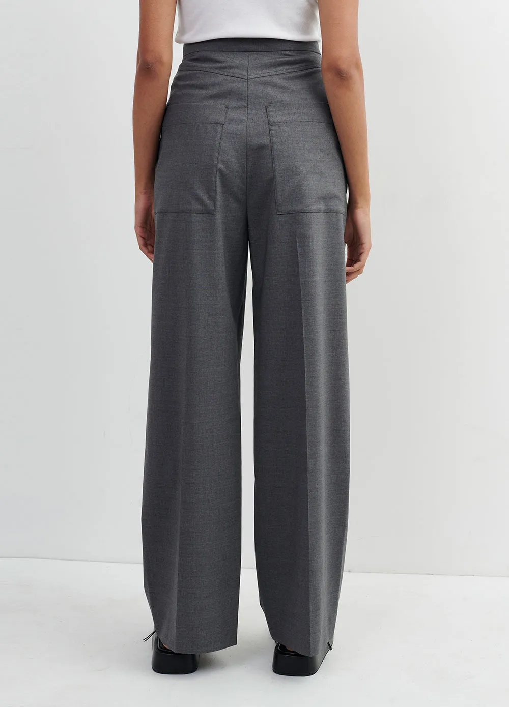 Wide-leg Business Trousers